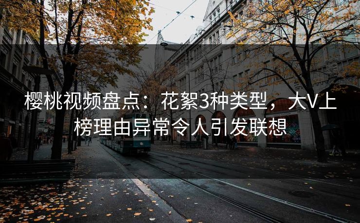 樱桃视频盘点：花絮3种类型，大V上榜理由异常令人引发联想